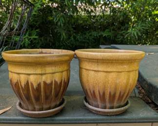 Large glazed planters