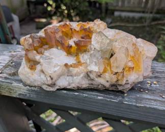 Large quartz crystal cluster. Lots of crystals.
