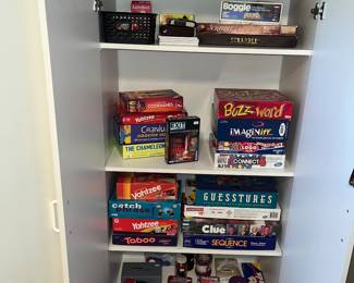 Cabinet full of games