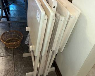 WASHED OAK TV TABLE SET