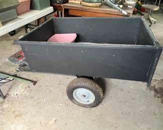 Metal lawn trailer