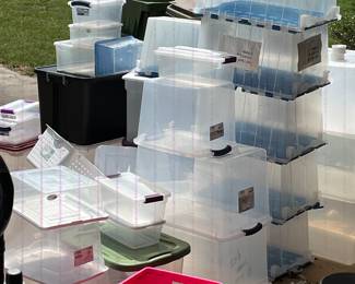 Mountain of storage containers