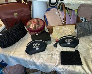 LOTS OF SMALL PURSES, WALLETS, BEAD BAGS