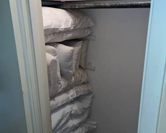Closet full of pillows