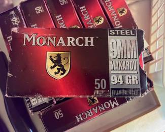 7 BOXES OF 9MM "MAKAROV" AMMO