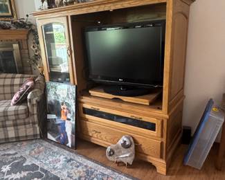 Entertainment Center- Solid Oak