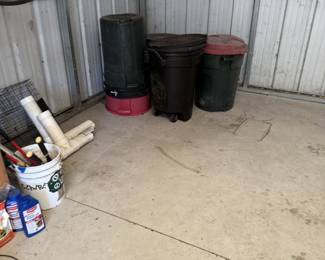 trash cans