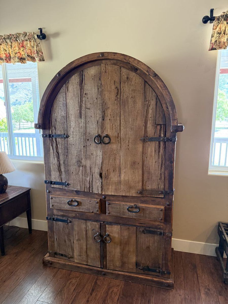 Hacienda Rustic Wood Armoire/Entertainment center