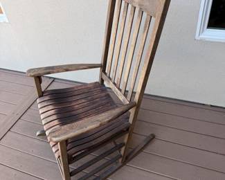 Farmhouse solid wood rocking chair 1890's
