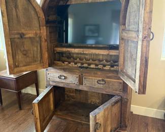 Hacienda Rustic Wood Armoire/Entertainment center