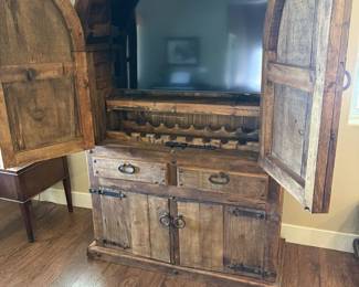 Hacienda Rustic Wood Armoire/Entertainment center