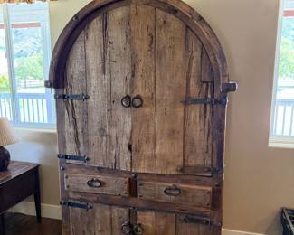 Hacienda Rustic Wood Armoire/Entertainment center