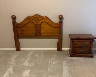 Headboard, end table matches dresser
