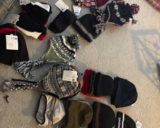 Just the tip of new hats, Wigwam and more, NWT and NWOT-
Winter hats, baseball hats, visors etc