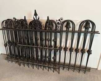Vintage wrought iron fence panels.