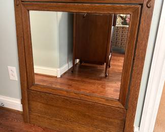 Oak mirror
