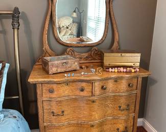 Antique dresser with mirror