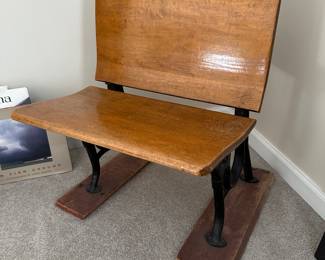 Antique school bench
