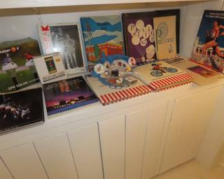 1961,62,63, 64 year books, 1984 Olympic books, pins and memorabilia.