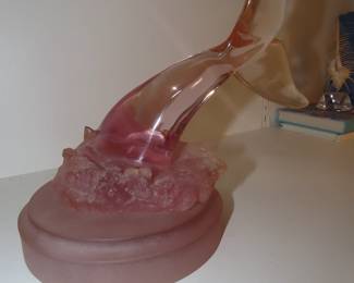 Pink acrylic/lucite whale tail. Donjo