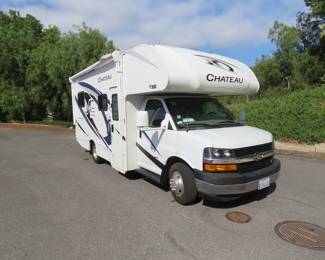 RV Motorhome. 4 THOR CHATEAU 22E. 2021 model year, mileage 22,030. Sleeps 6, excellent condition many extras. Full bathroom, two queen beds, solar panels, microwave, propane stove and fridge, two zone AC and heating. VIN 1HA3GSCGOKN014902.