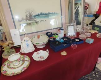 Tea cups, Paragon, Royal Doulton, Swarovski. Waterford, Villeroy and Boch.