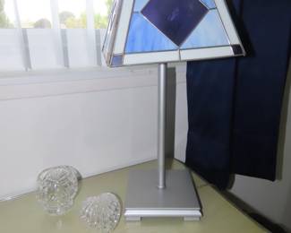 Stained glass table lamp.