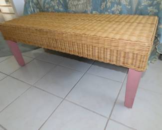 Wicker bed bench.