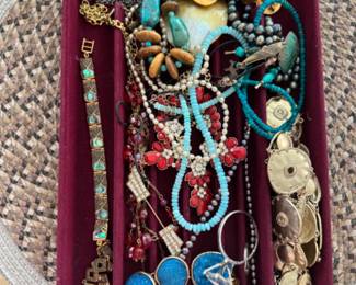 Assortment of costume jewelry