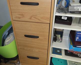 Four drawer tall file cabinet.