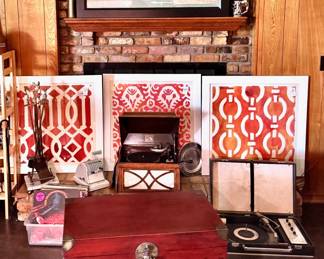 Stenciled Art, RCA Master's Voice Phono, Admiral Stereo