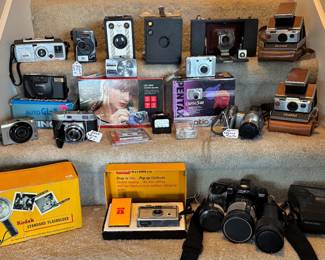 Cameras (Sony, Polaroid, Kodak, Penntex, Plus)