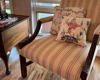 Striped Arm Chair