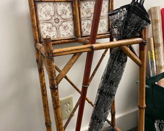 Antique Bamboo Umbrella Stand