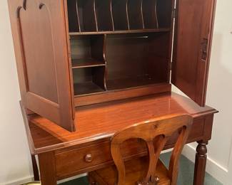 Stunning 2 piece Antique Plantation Desk with Chair