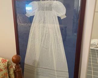 Antique Baby Dress in a Frame