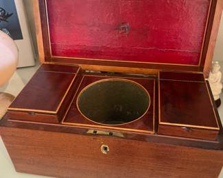 Inside Antique Tea Caddy