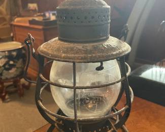 Antique Santa Fe Railroad Lantern