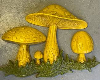 vintage mushrooms match flower art mid centure modern