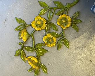 vintage flower art mid century modern