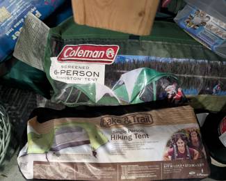 Coleman Screen 6 Person Tent & Single Person Hiking Tent