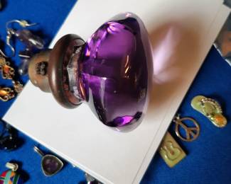 Purple Glass Door Knob