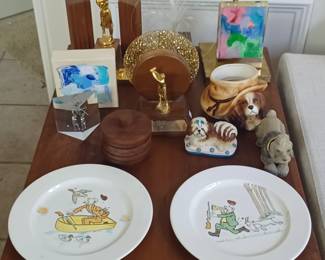 Vintage Bowling Plates and Hunting Plates! Erin Donahue Tice Original Art