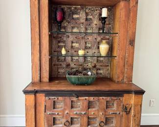 Solid wood distressed piece made with architectural elements