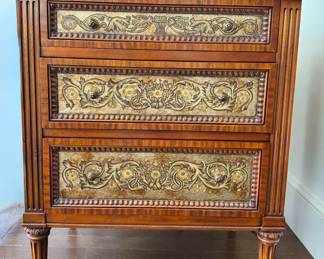 3 drawer chest with black granite top