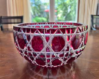 Faberge cut to clear bowl