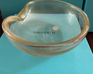 Elsa Peretti for Tiffany, gold leaf thumb print bowl
