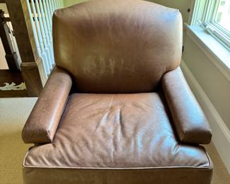 Leather club chair