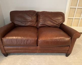 Leather loveseat by Lee industries