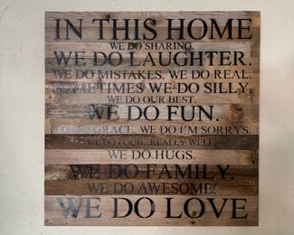 In This Home wood sign